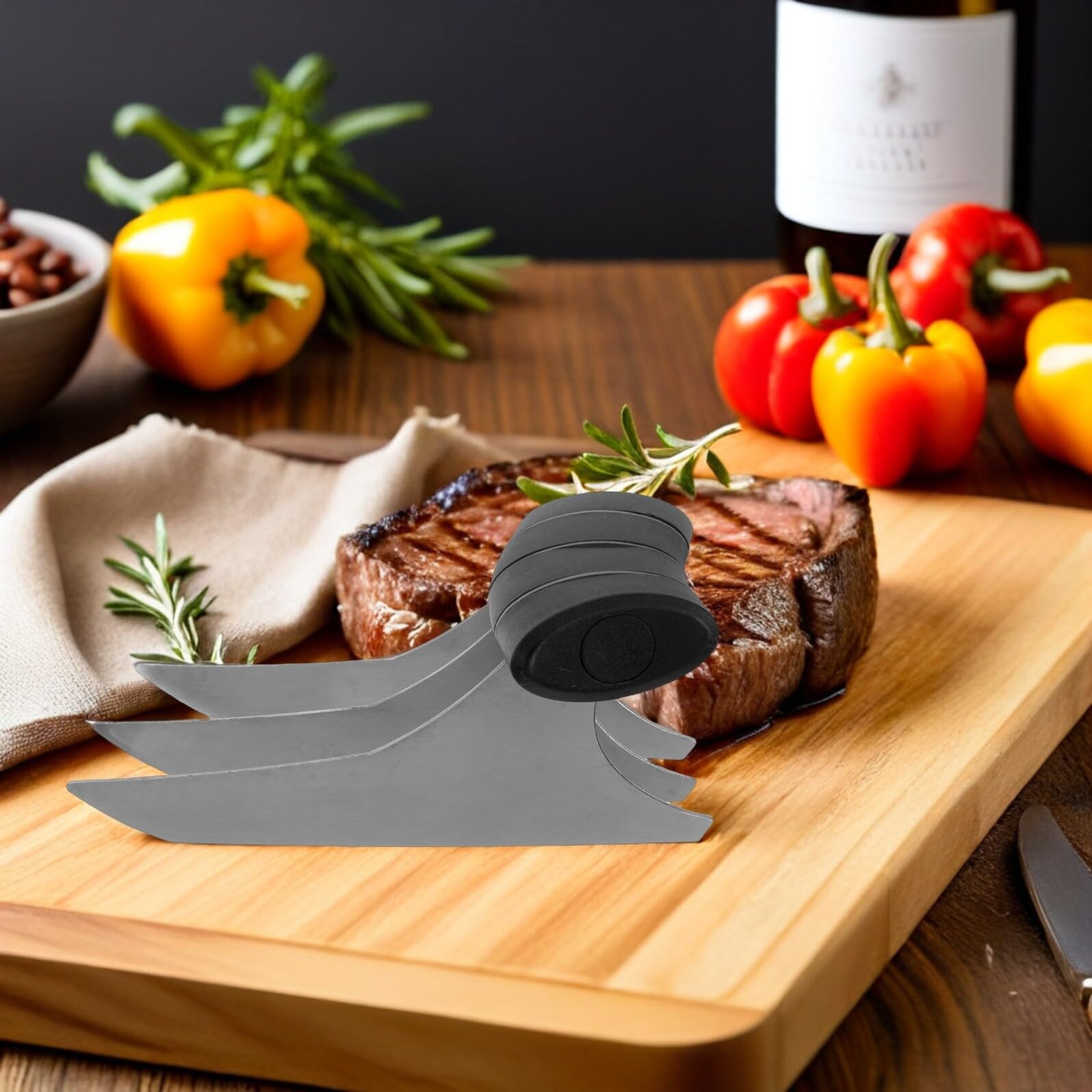 Angoily 2pezzi Artiglio per Sminuzzare Carne in Acciaio Inossidabile Utensile per Carne Sminuzzata Impugnatura Ergonomica per Pollo Manzo e Maiale Strumento per Separare Calda e Fredda