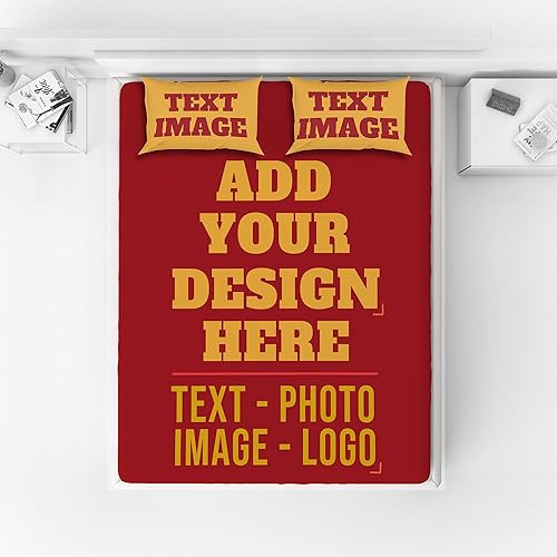 Sábana bajera personalizada con fotos, diseña tu propia sábana bajera, tamaño personalizado, funda de cama personalizada, bolsillo profundo para