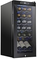 Vista 15 de Schmecke - Refrigerador de vino con compresor de 12 botellas con cerradura Gran bodega independiente Refrigerador de vino digital 41f-64f
