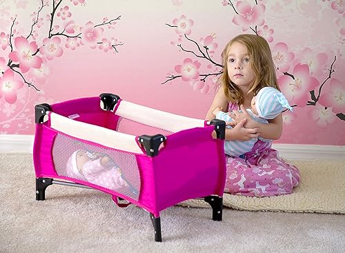 Miniatura 23 de fash n kolor El juego de 4 piezas para muñeca de bebé, diseño de flores, incluye paquete plegable y juego, cochecito de muñeca de bebé, silla alta 4