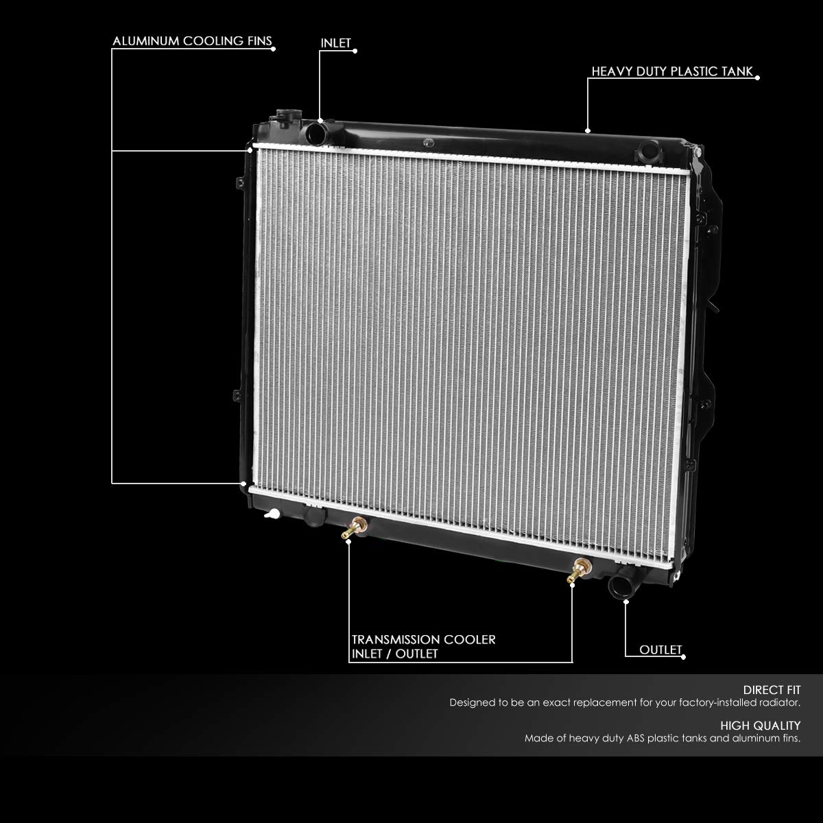 Amazon.com: DNA Motoring OEM-RA-2376 OE Style Aluminum Core
