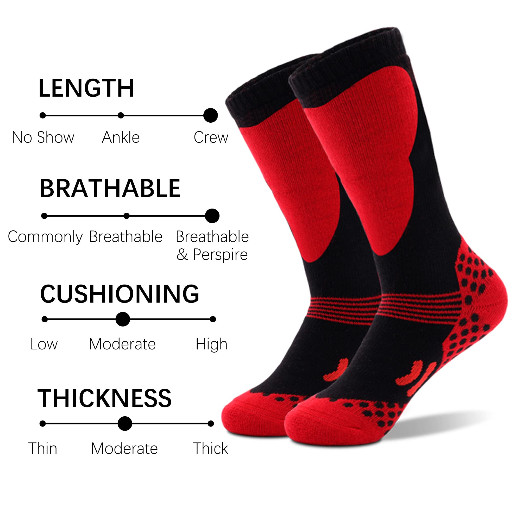 Tofern Calcetines de Esquí para Niños con Estilo y Comodidad Inigualables