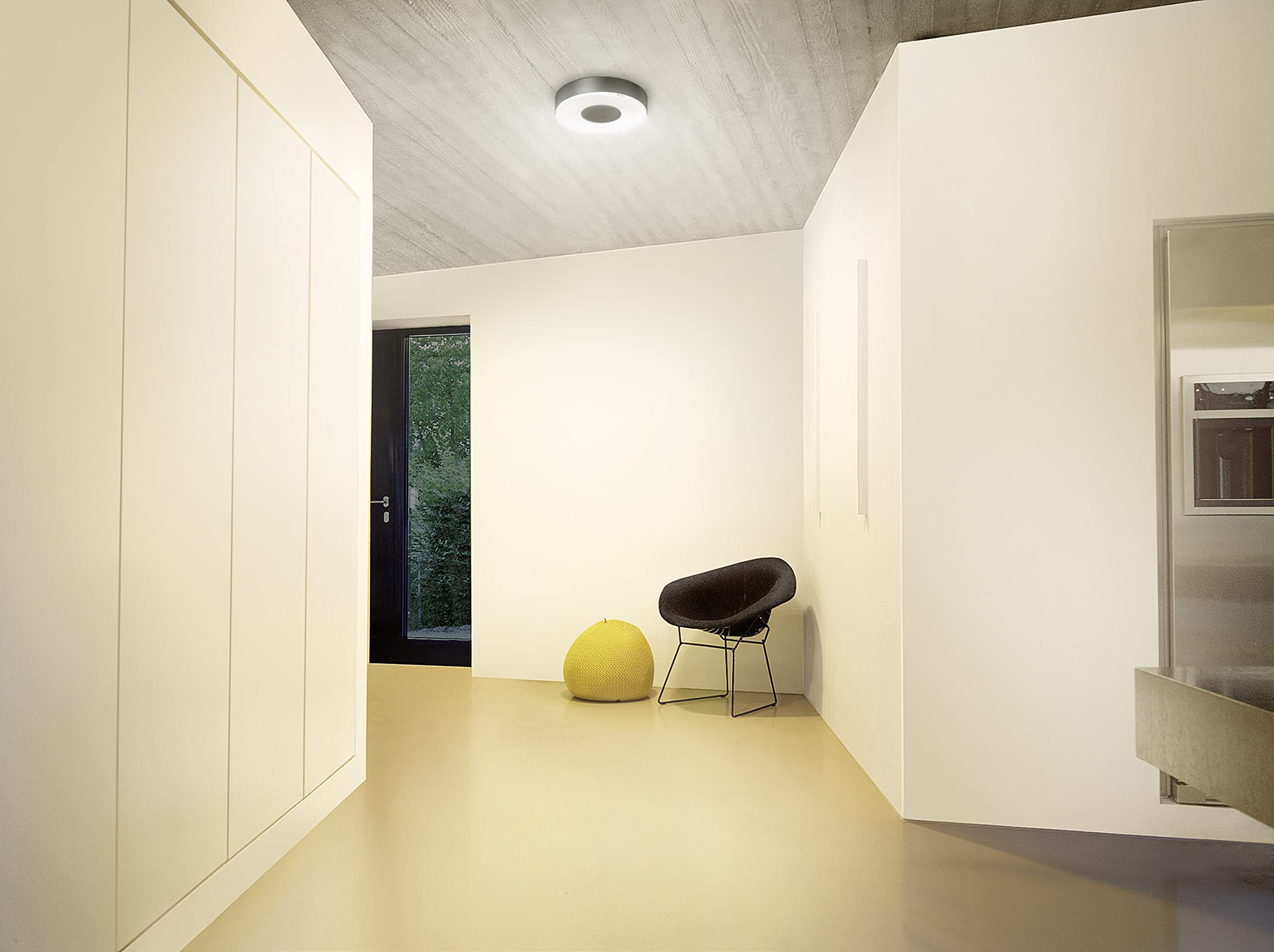 Steinel LED Deckenleuchte RS 200 SC Connect, smarte Wandleuchte, Bewegungsmelder, dimmbar, bedienbar per App, Zeitplan, 17.1 W, 3000 K, Anthrazit