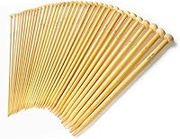 Vista 8 de LIHAO Juego de 30 piezas de agujas de tejer de bambú, agujas de tejer de madera, accesorios de kit de tejer para principiantes hechos a mano, de una
