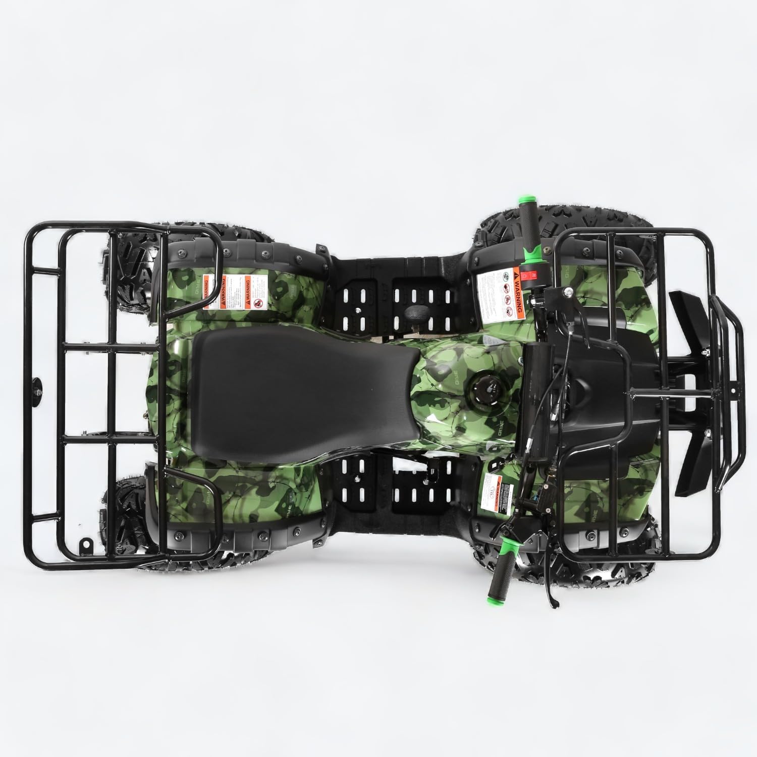 Coolster 125cc ATV with Automatic Transmission, Reverse Gear, LED Headlights & Off-Road Oversized Tires (19x7-8 / 18x9.5-8), Gas Powered 125 cc Four Wheeler with Electric Start, Army Green