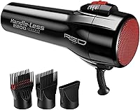 RED by Kiss Handle-Less 2200W Ceramic Tourmaline Hair Dryer: Ionic Pro Blowout with Comb, Frizz-Free Shine & Straightening for 4C Hair