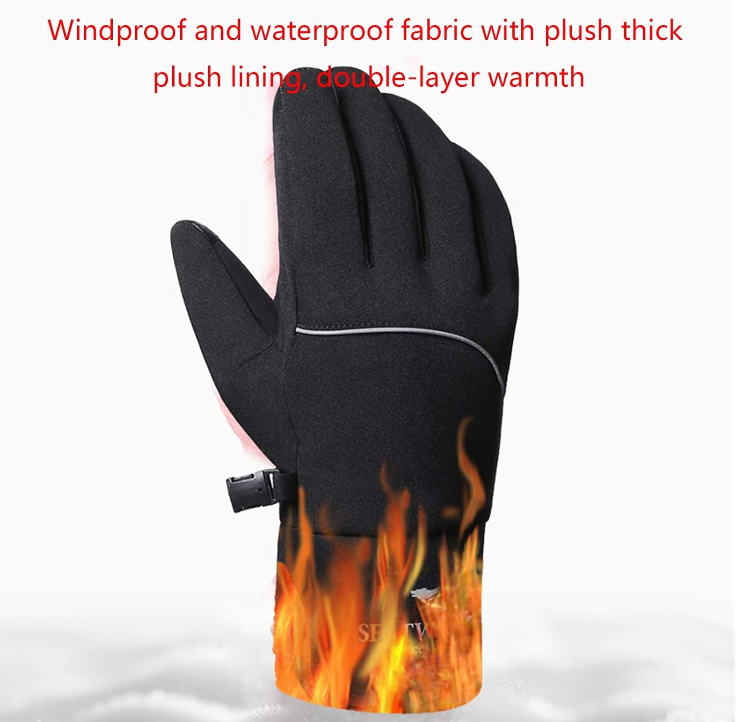 Gloves Unisex Winter Gloves Running Gloves Cycling Gloves Touch Screen Windproof Water-Repellent Anti-Slip Thermal Sports Gloves (Size : S)
