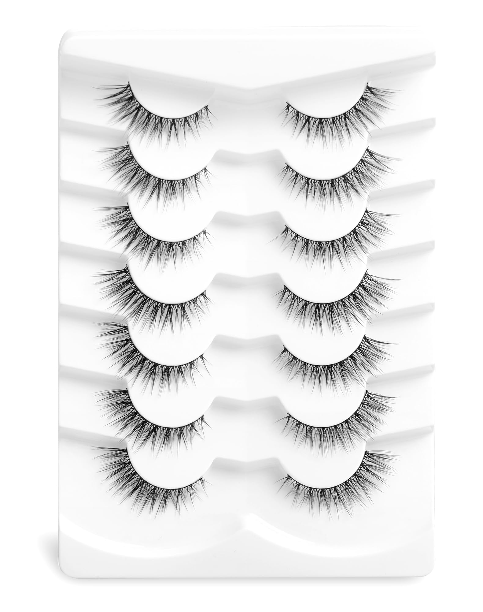 Ukrizi Natural Lashes Wispy Eye Lashes Pack - Natural Look False Eyelashes - 13mm K36 - Black - Synthetic Fibers - Pair - 7 Count - Image 4