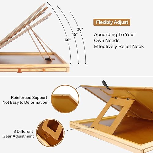 Miniatura 4 de Mesa de rompecabezas para adultos, tablero de rompecabezas de madera de 1500 piezas con 4 cajones de 35 x 26 pulgadas, tablero de rompecabezas de
