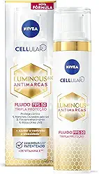 NIVEA Fluido Facial Protetor Cellular Luminous 630 FPS 50 40ml - Reduz e previne manchas escurecidas, uniformiza o tom da pele e conta com Ácida Hialurônico, Vitamina E e filtro