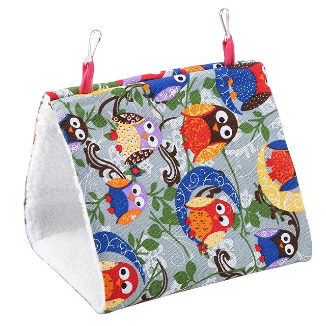 Foto 2 de 8 de Garosa Hamaca para Pájaros C¨¢LIDA Suave Casa Colgante Cueva Triangular Loro Snuggle Hut Carpa Cama…