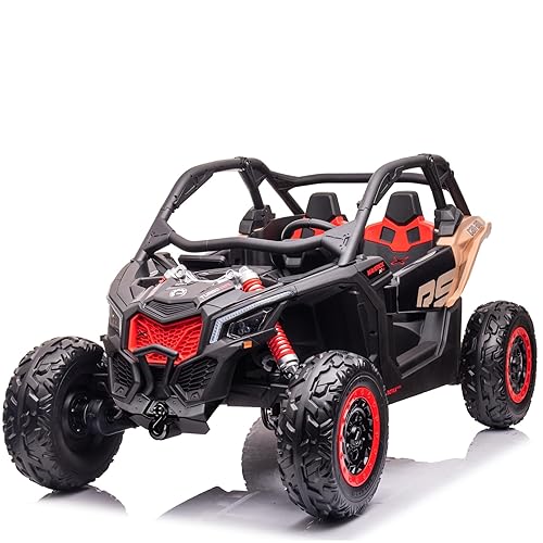 FINOOS Voiture électrique Enfant 2 Places 24V Can-Am. Maverick 4x4