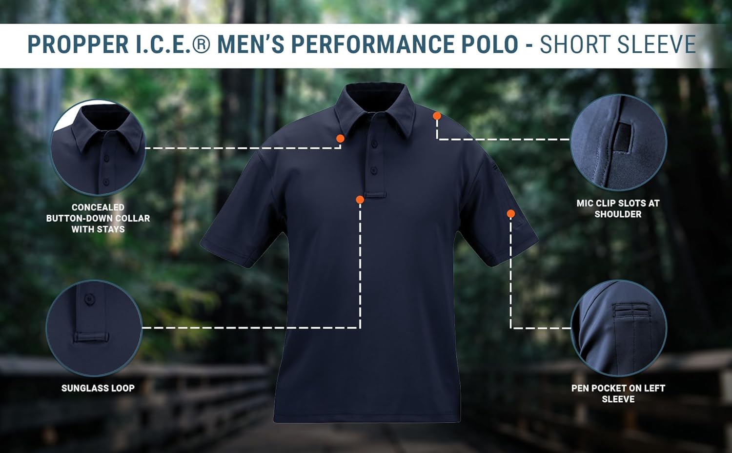 Propper Men's I.C.E. Short Sleeve Performance Polo Shirt - Image 5