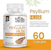 Vista 2 de Mila Miamor Cápsulas de cáscara de psyllium – 60 unidades – Suplemento de apoyo intestinal y colon – Promueve la salud digestiva y la regularidad