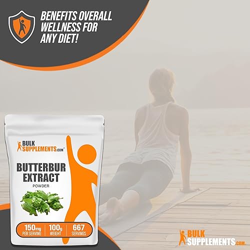 Miniatura 5 de BULKSUPPLEMENTS.COM Butterbur Extract Powder - Suplementos de mantequilla, suplemento antioxidantes, Butterbur 150 mg - Vegano y sin gluten, 150 mg