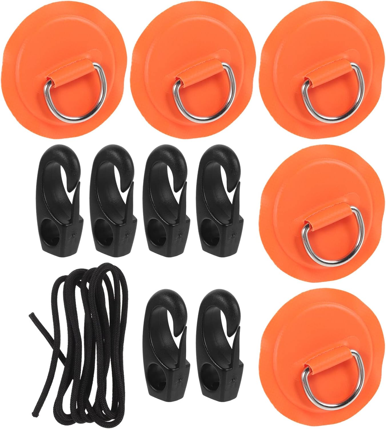Toddmomy 1 Canoe Accessories Inflatable Boat Accessories Water Exercise Equipment Kayak D-Ring Pads Kayak D-Ring Kit Paddle Board Boat Rigging Kit Kayak Repair Kit Deck Attachment