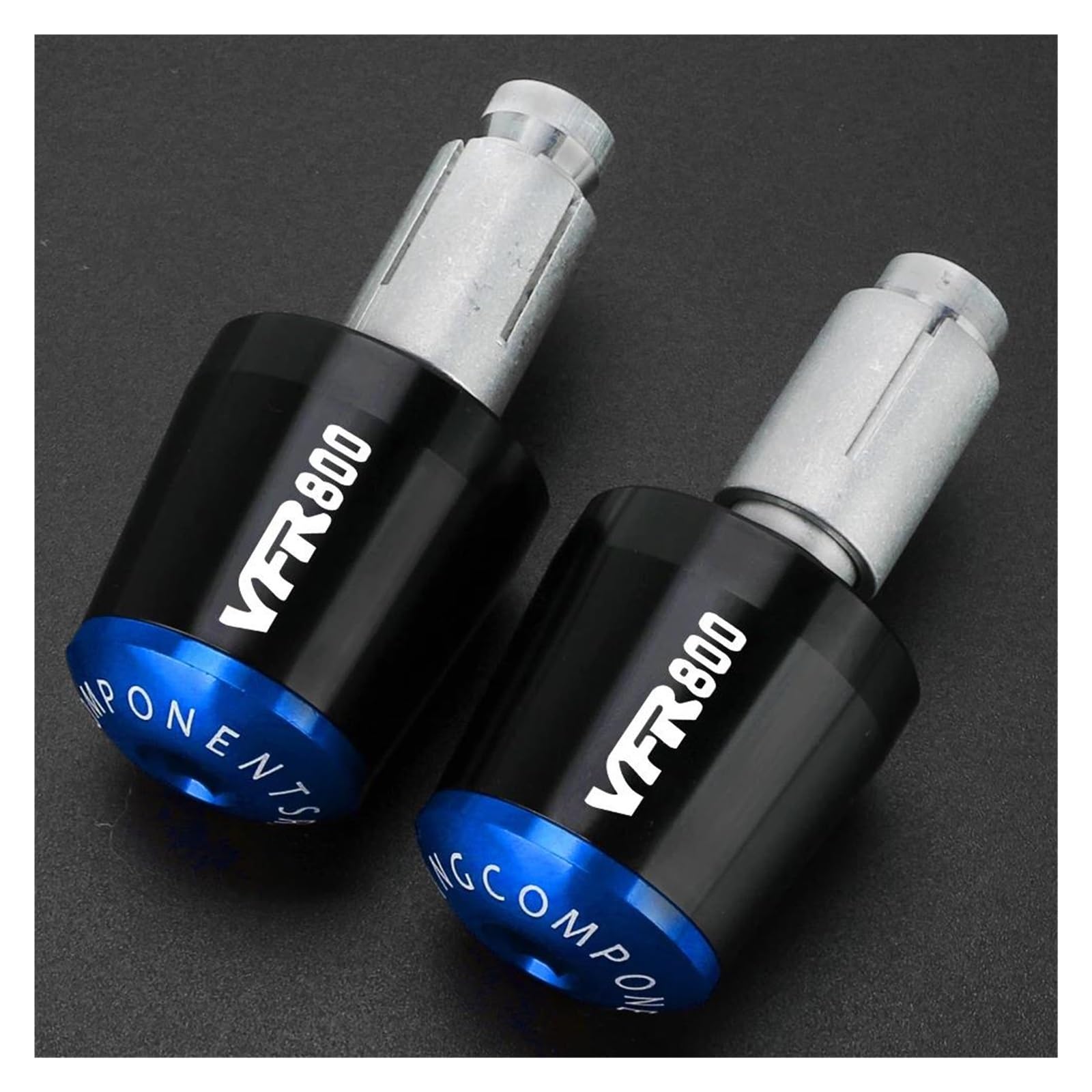 Poignées de guidon CNC moto VFR 800 F VTEC embouts manche noir bleu