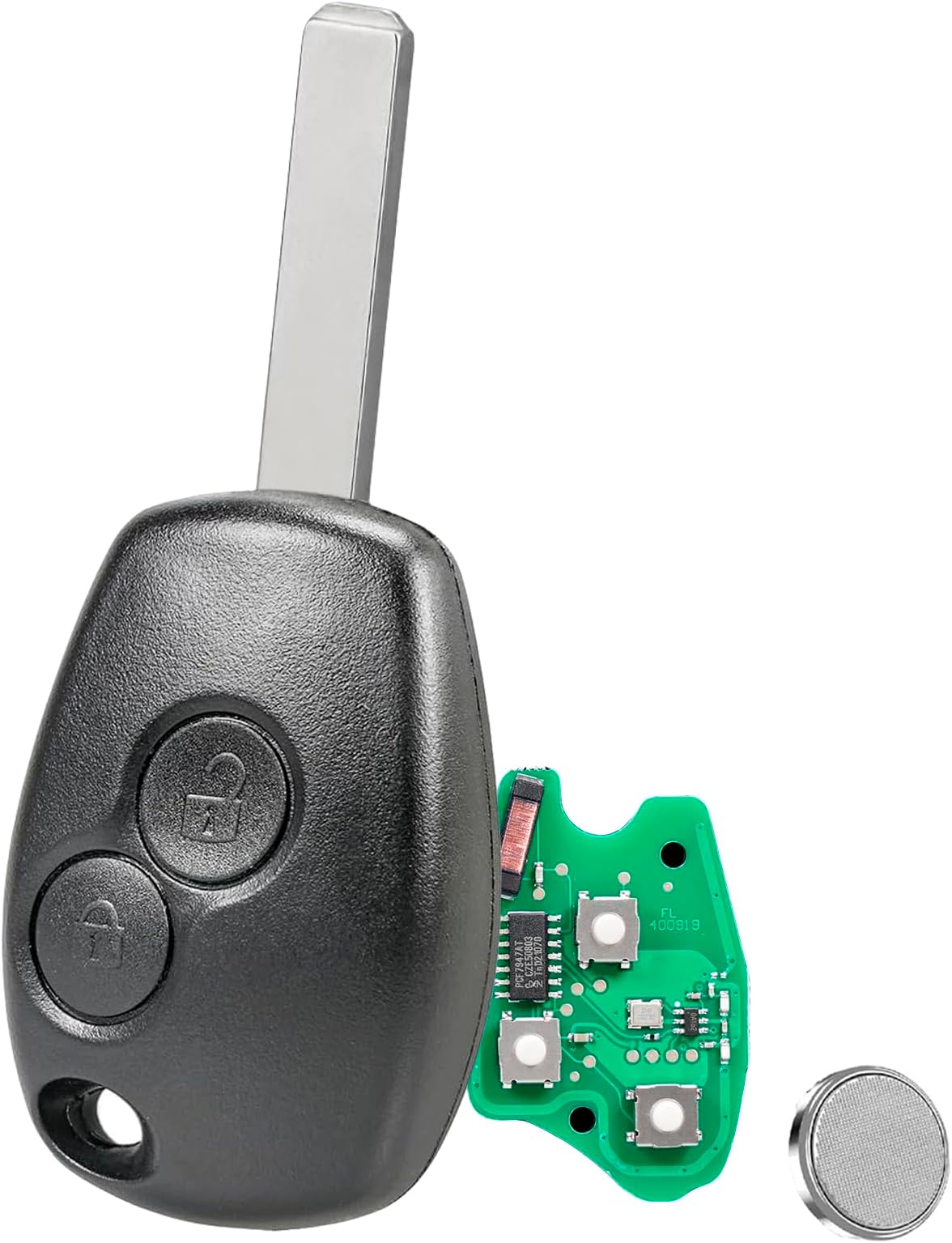 433MHZ 2 Buttons Car Key Fob FIt For Renault Clio Twingo Trafic Vivaro Master Dacia Duster Sandero Kangoo PCF7947Chip VA2 Blade