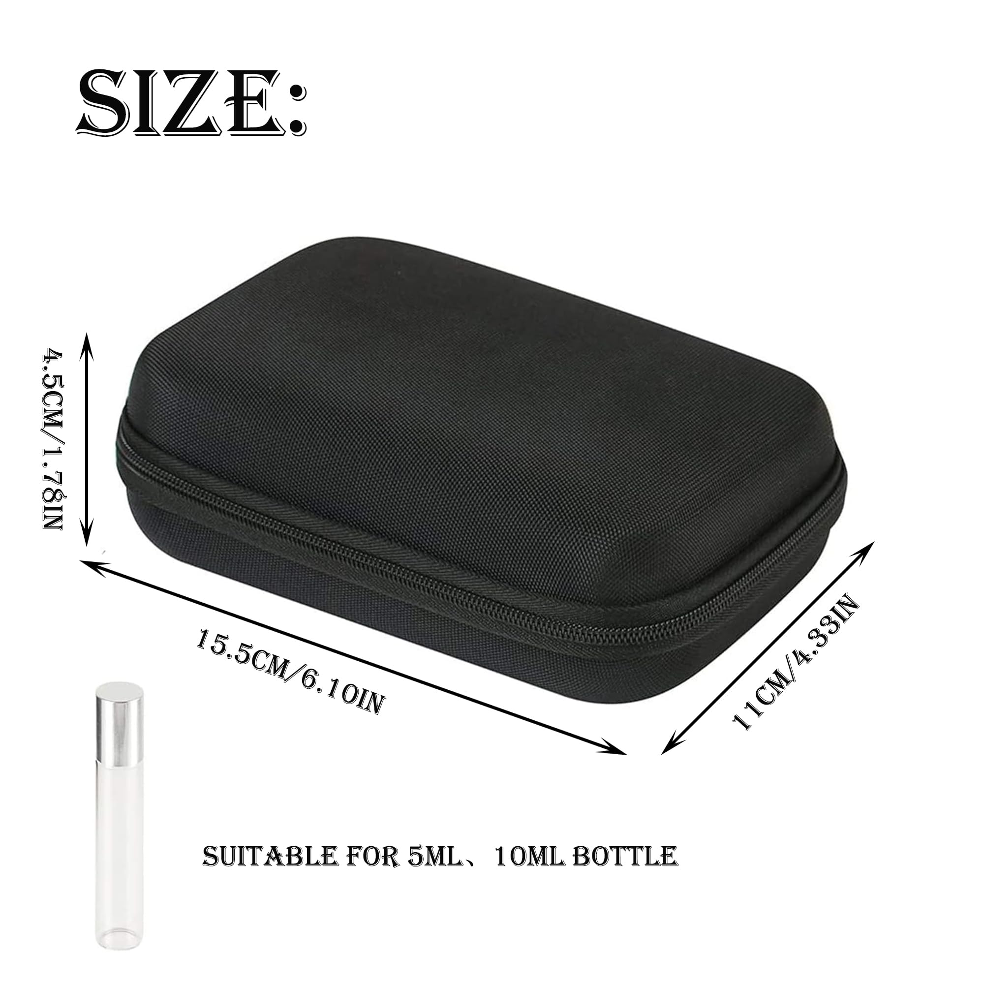 Torba na olejki eteryczne – torba do przechowywania w podróży lub do codziennego użytku, pomieści 12 butelek 5 ml – 10 ml