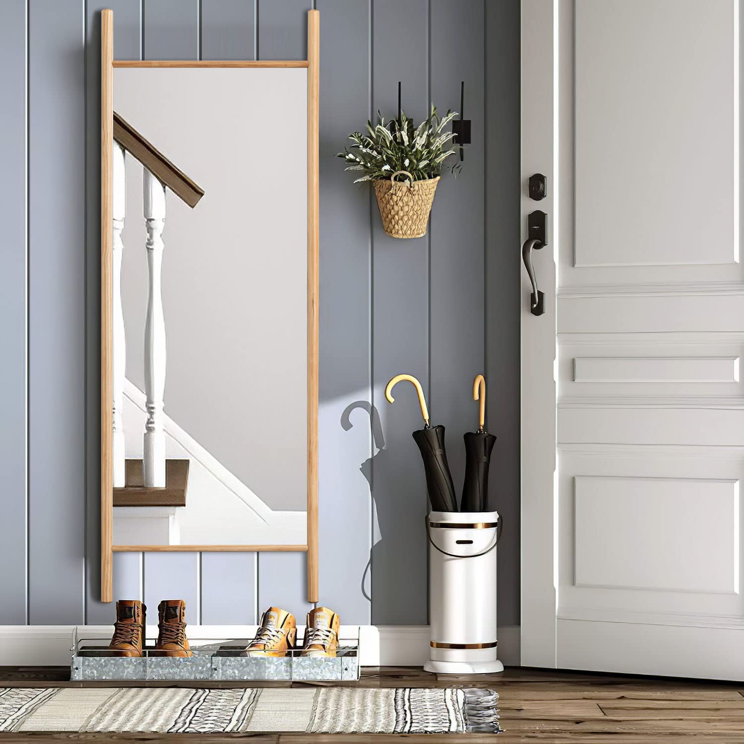 鏡 LADDER MIRROR Natural / IDEE ☆LADDER MIRROR Natural｜スタンドミラー｜IDEE SHOP Online