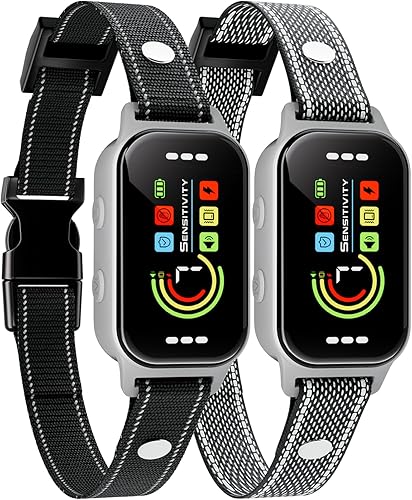 Collar antiladridos para perros pequeños, medianos y grandes (8-120 libras), collar de entrenamiento antiladridos recargable inteligente con 7