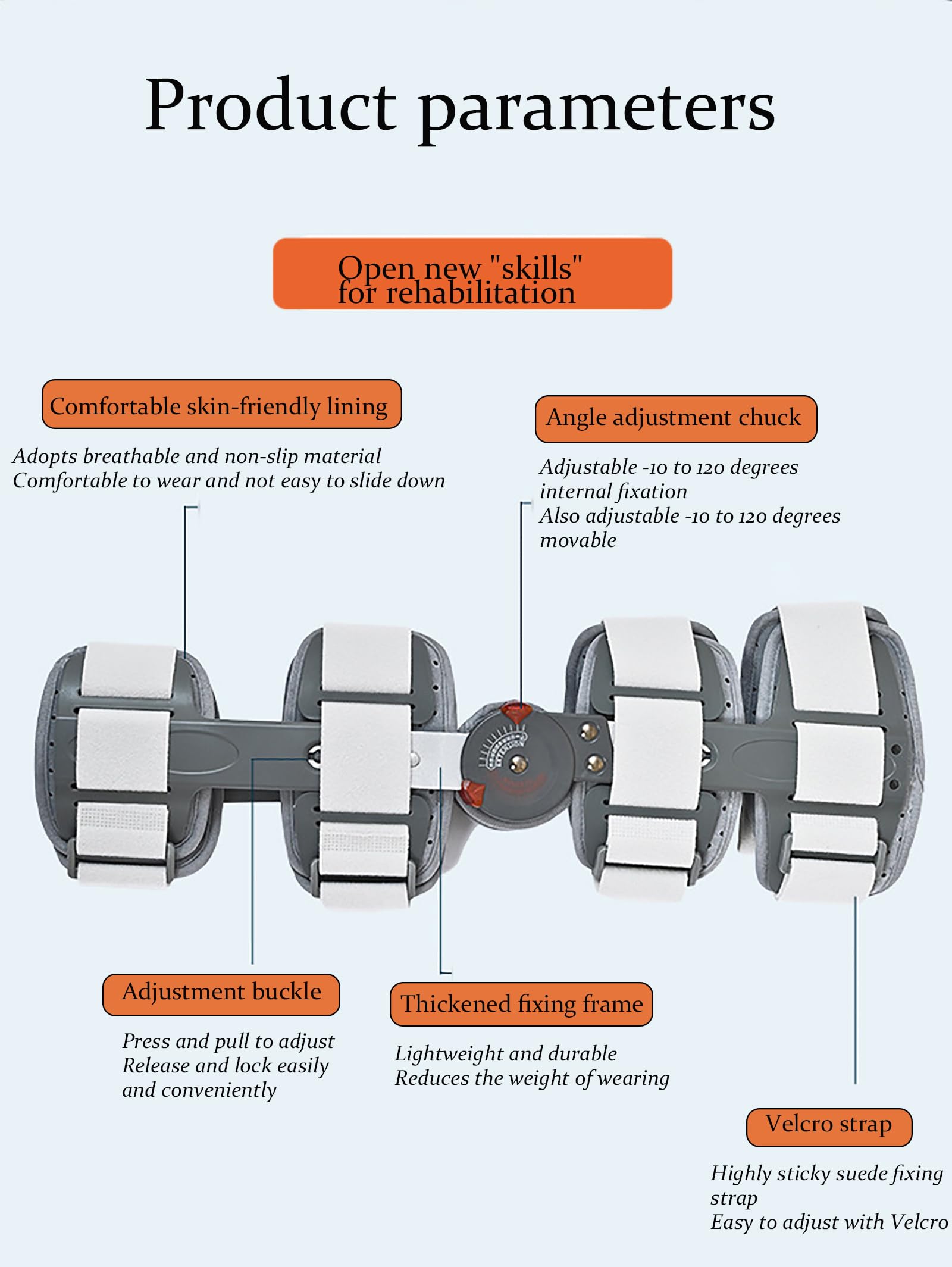 Rodillera con Bisagras ROM, Rodillera Descargadora De Artrosis para Osteoartritis, Inmovilizador De Rodilla Posoperatorio Ajustable, para Desgarro De Menisco, Artritis