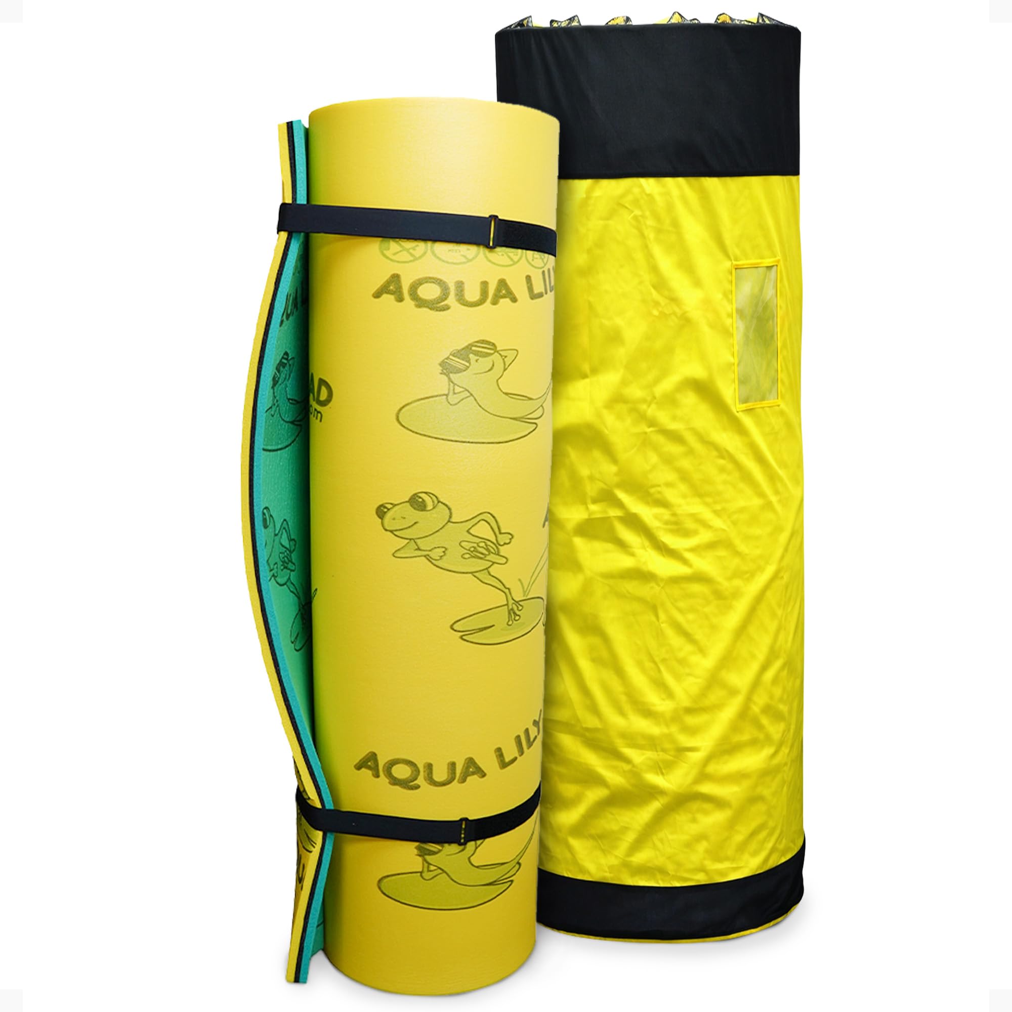 Aqua Lily Pad ACC-SB-XL-Y Nylon Storage Bag with Mesh Inserts and Mounting Hooks, Fits 16, 20, & 22 Foot Pads, Yellow