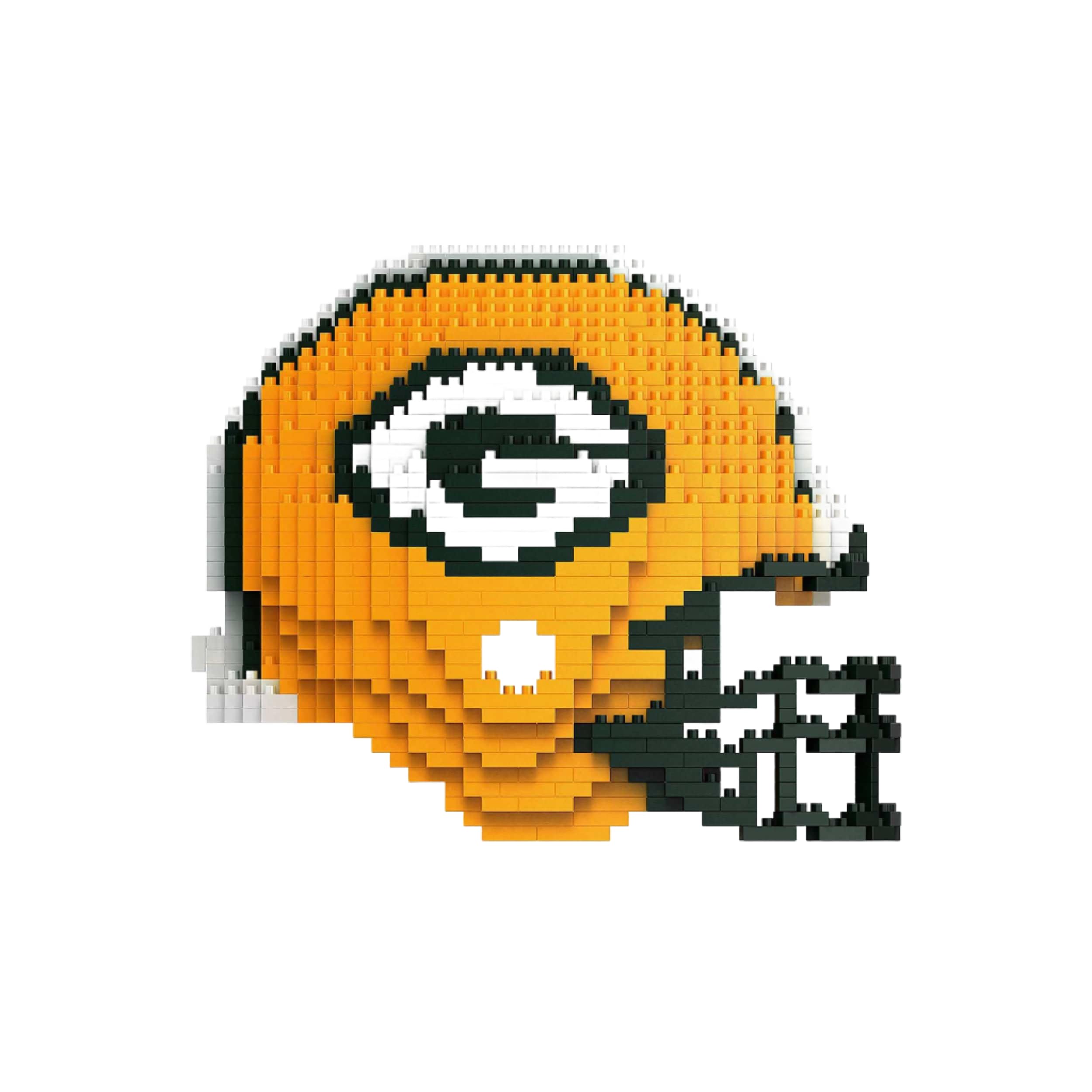 FOCO Offizielles Lizenzprodukt NFL Green Bay Packers BRXLZ-Steine 3D-Helm BAU-Set, PZNF3DRPHLMSF