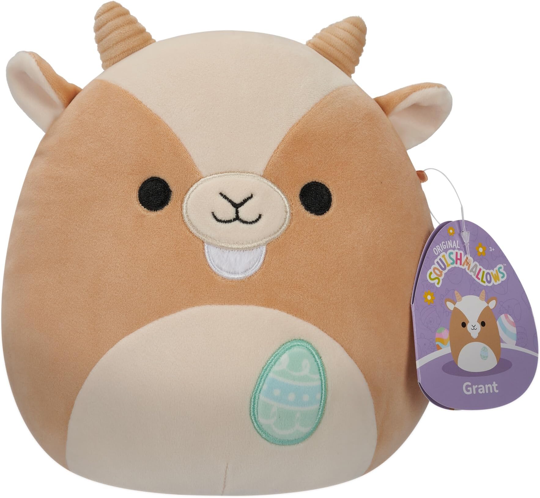 Squishmallows SQER00856 Grant the Goat 19 cm Official Jazwares Plush Super Soft Cuddly Toy