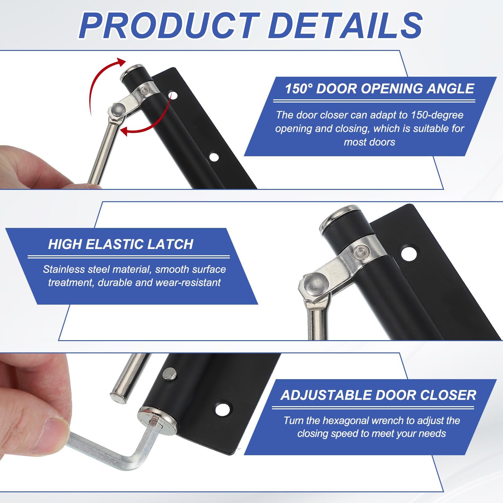 PATIKIL 7 Inch Spring Door Closer - Image 3