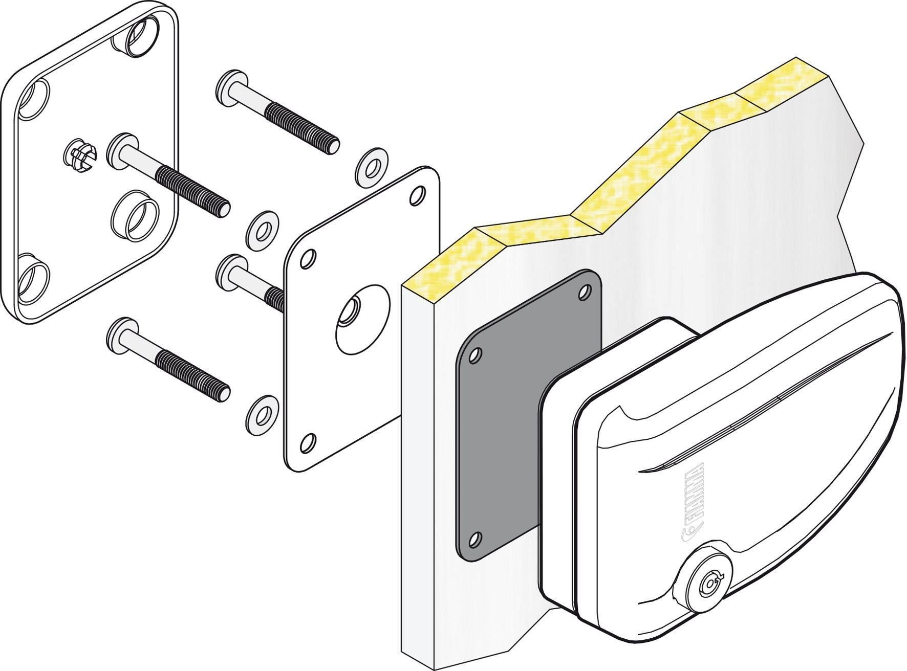 Fiamma Safe Door Frame Sicurezza Chiusura Porta Gavone Camper