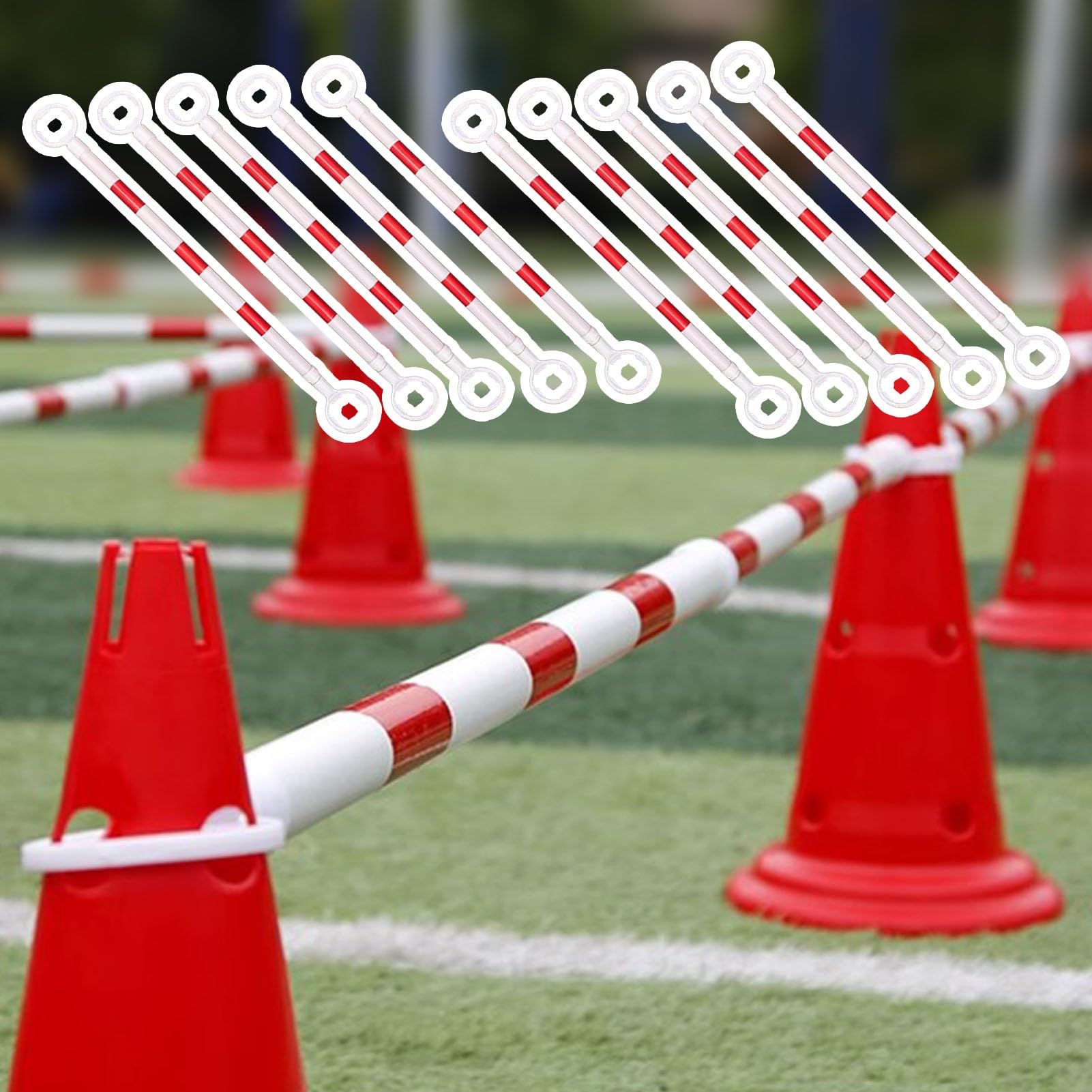 Barres de cônes de circulation Vibeo lot de 10 tiges de signalisation pour parking et route