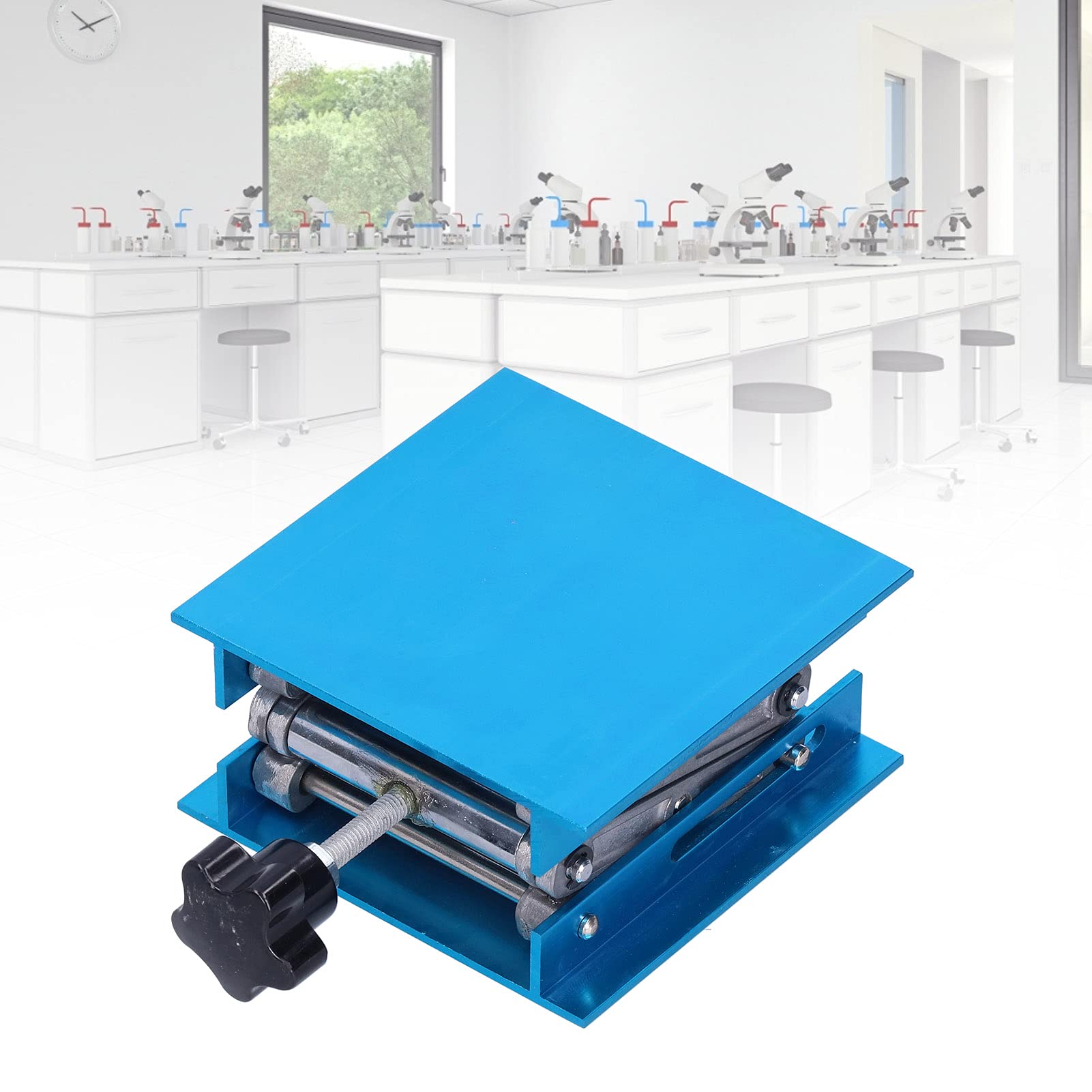 Plate-forme Élévatrice, Table Élévatrice en Aluminium 100x100mm Tables Élévatrices pour Laboratoire pour Équipement de Laboratoire Table Élevatrice Ajustable (Charge portante: <5 kg/11 lb)