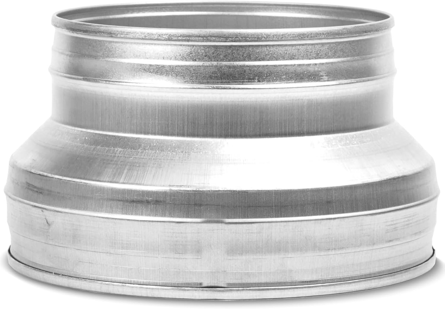 Repa Market 10" to 8" Inch Galvanized Steel Duct Reducer/Increaser – Round Vent Pipe Adapter HVAC & Dryer Vent Systems – Metal Coupling Connector for Exhaust Fans Bathroom Ventilation Kitchen Hoods