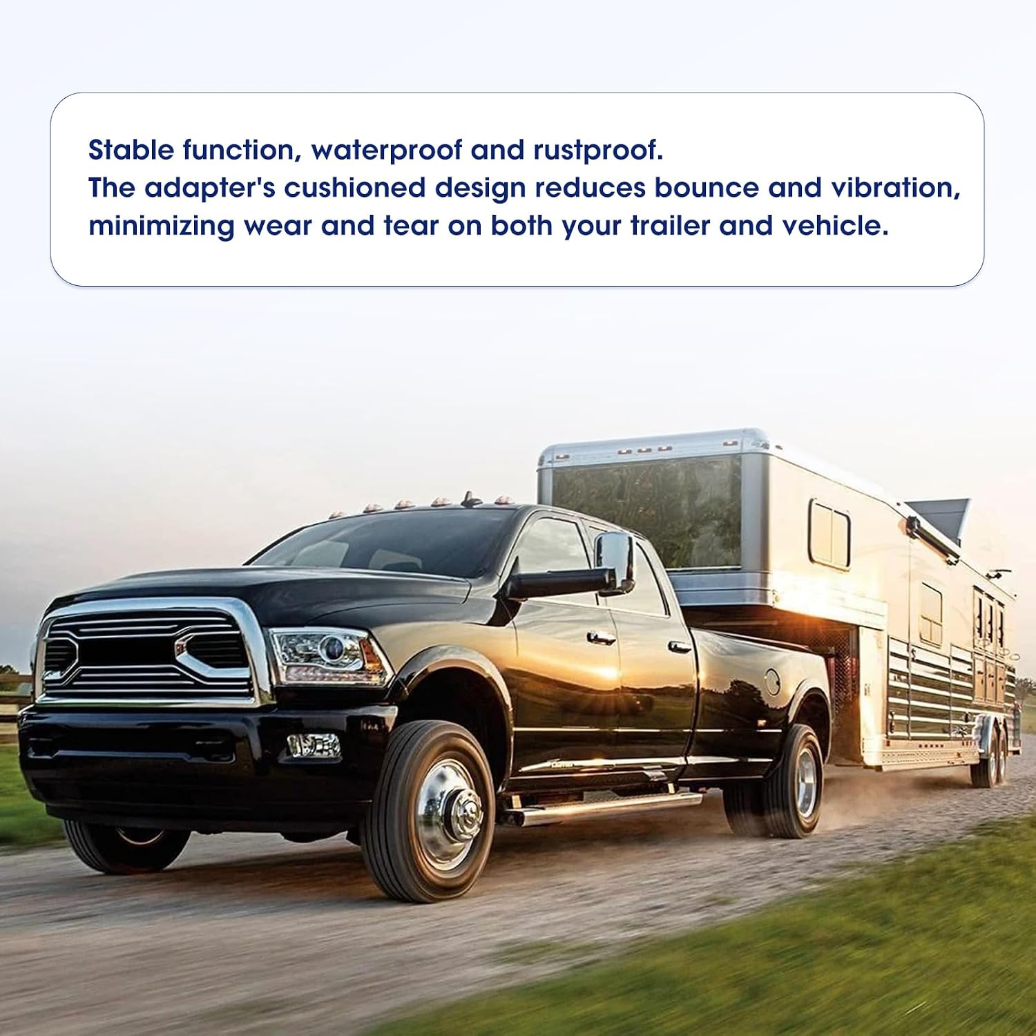 C5GX1216 12"-16" Adjustable Cushioned 5th Wheel to Gooseneck Adapter Compatible with 7-1/2" Offset, Towing Capacity 20000 Lbs, OE C5GX-1216
