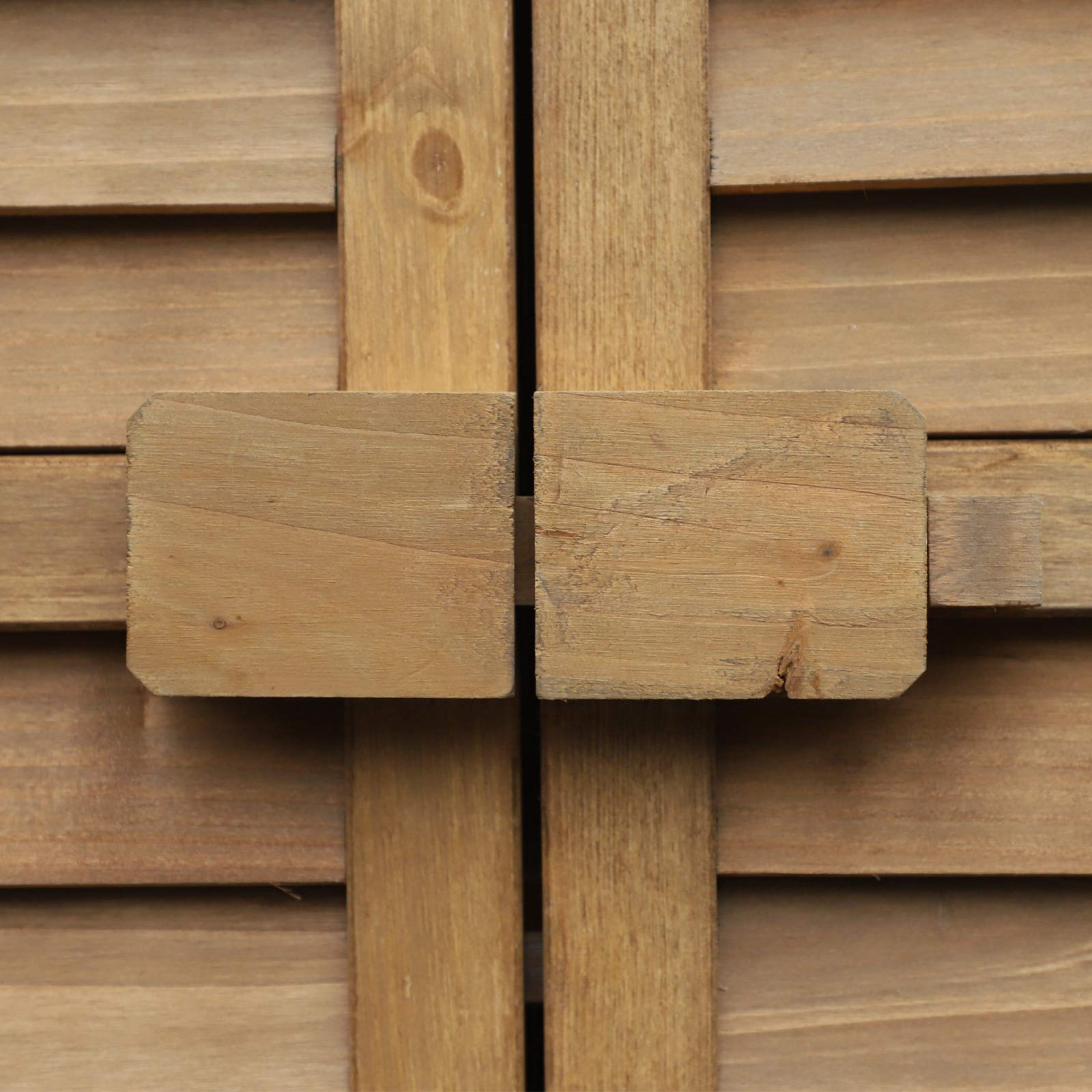 Outsunny Gartenschrank Holz wetterfest 87x46,5x160cm Gerätehaus mit Tür Pultdach