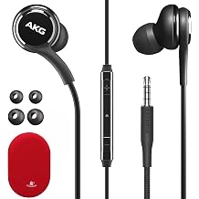 Samsung AKG Earphones 3.5mm In-Ear Earbuds Headphones with Remote & Mic for Galaxy A71 A31 Galaxy S10 S10e Note 10 Note 10+ S10 Plus S9 with Rubber Pouch AKG + Red Pouch