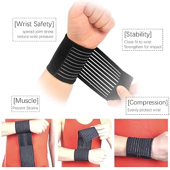 Ideal Swan Compression Bandage, 4 Pieces Elastic Wrap Knee Support Brace, Breathable Ankle Support Brace Knee Bandage Calf Support, Knee Brace Support For Women Men Sports, Running