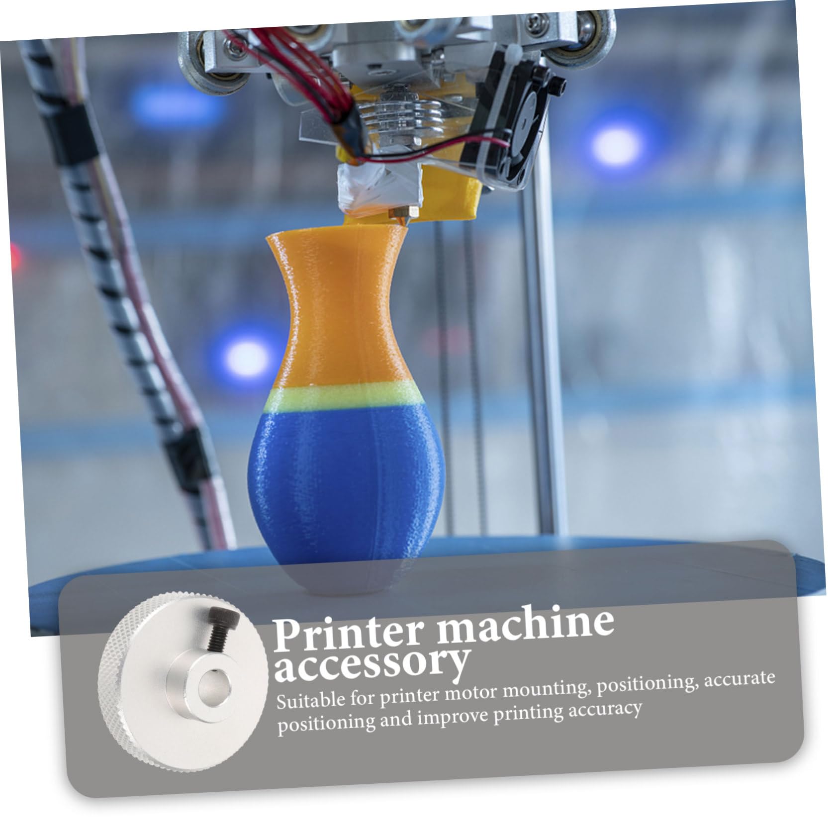 VILLFUL Printer Handwheel Sturdy Motor Handwheel Lightweight Positioning Handwheel Precise Handwheel Sturdy Handwheel Portable Printer Positioning Handwheel for Replacement Aluminum Alloy