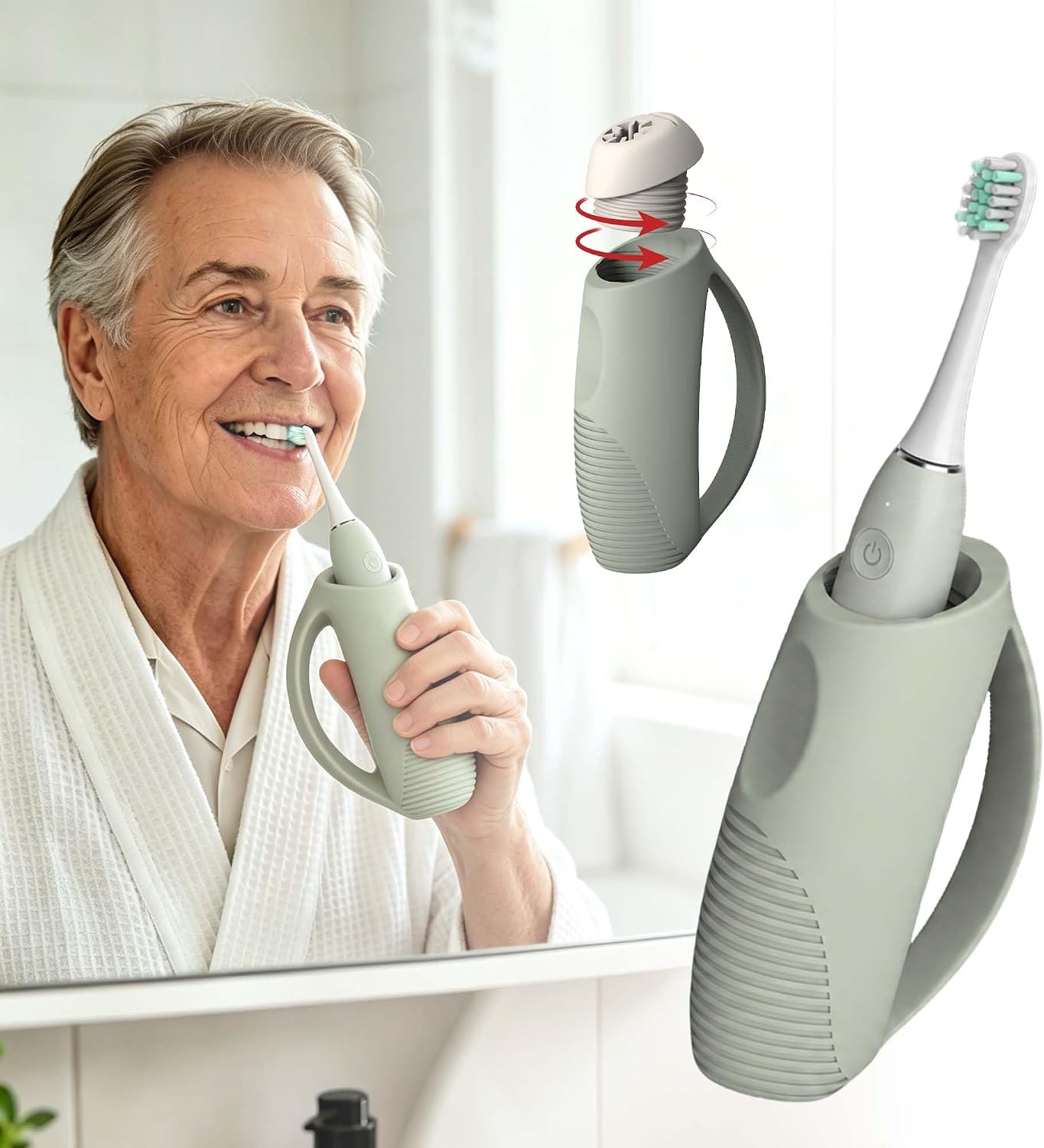 2pc Adaptive Utensils for Elderly, Parkinsons, Tremors & Weak Hand Grips