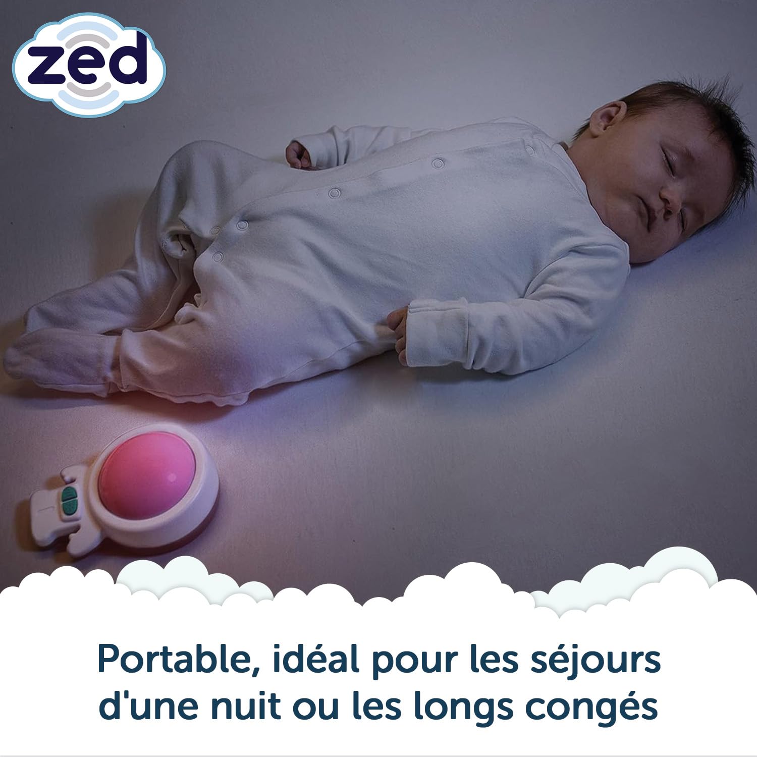 Zed par Rockit - Aide Votre Bébé à s’Endormir, 6 Modes de Vibration, Fonctionne sur Tout Matelas, Aide au Sommeil de Bébé pour Berceaux, Couffins, Landaus, Panier Moïse, Lits Bébé Dès la Naissance