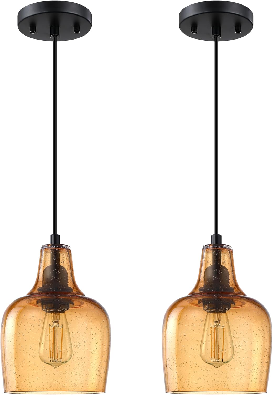 2 Pack 1 Light Hanging Indoor Kitchen Island Pendant Light 6