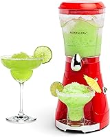 Vista 1 de Nostalgia Margarita Machine - Licuadora para batidos, margaritas, daiquiris y granizados, color rojo, 64 onzas