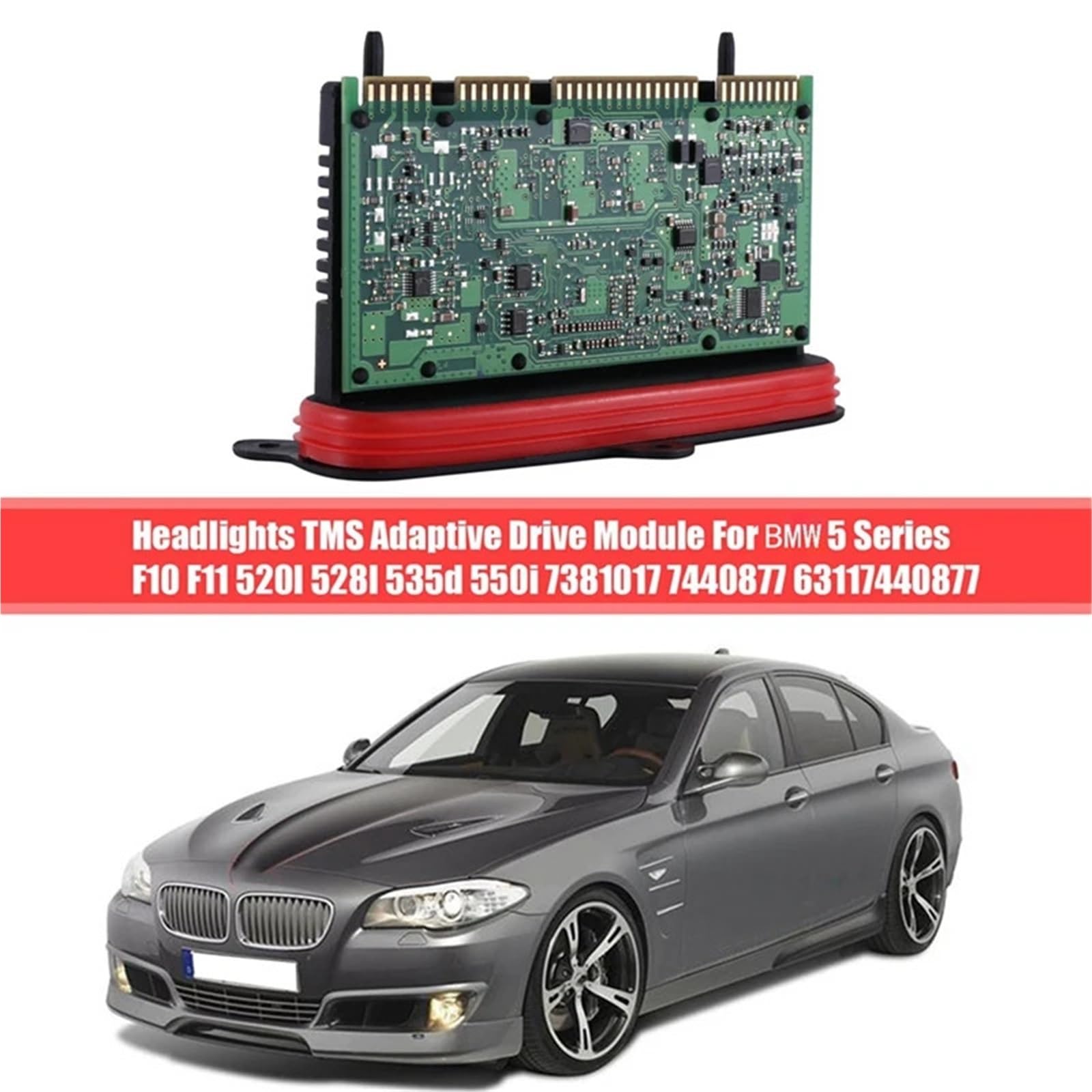Moduł sterujący lampą reflektorów 63117440877 Reflektory TMS Adaptive Drive Module Control Unit Fit For Bmw 5 Series F10 F11 520I 528I 535D 7381017 7440877