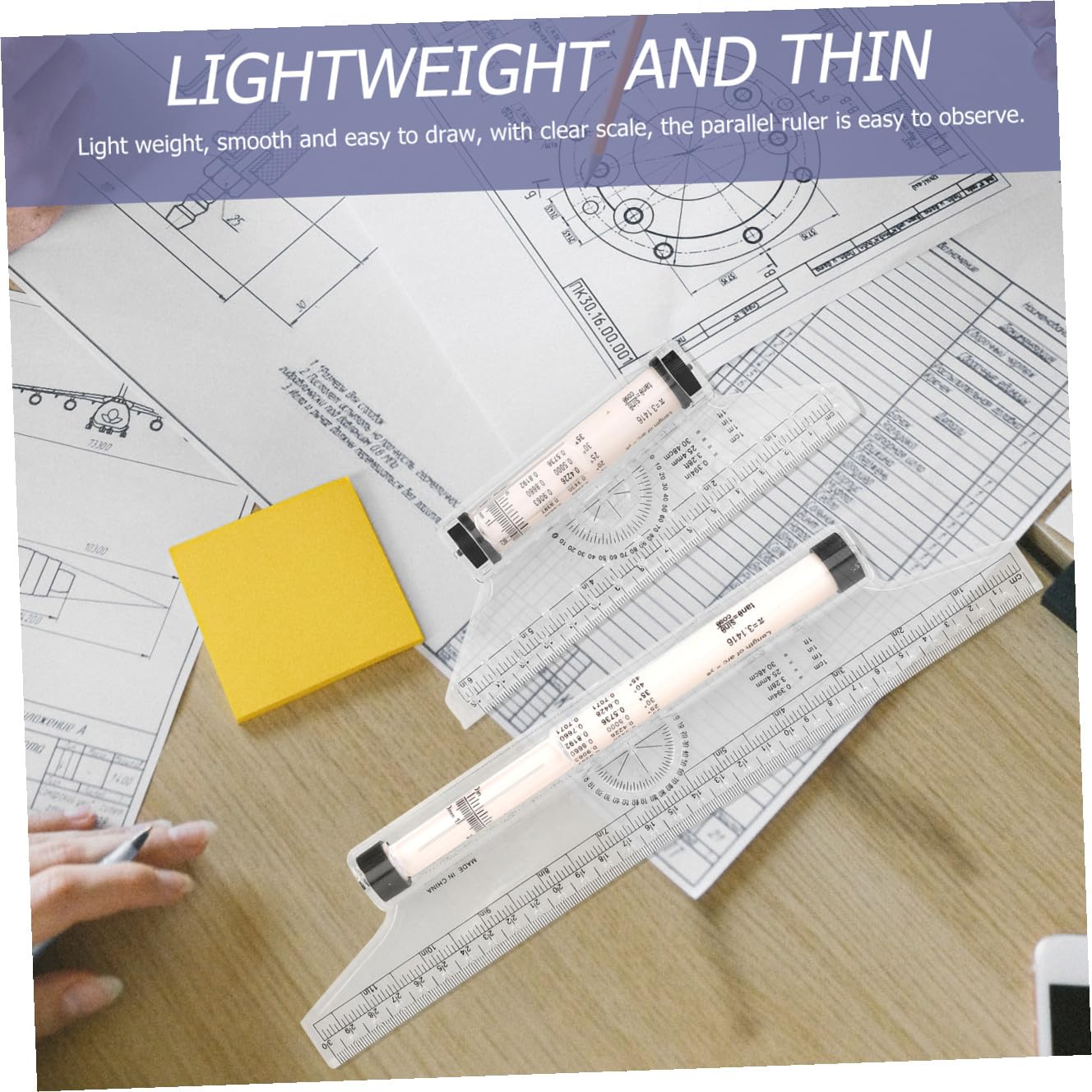 Lurrose 5 Set Disegno Del Righello Di Design Righello Da Disegno Per La Misurazione Dell'angolo Quadrato Per La Lavorazione Del Legno Del Trasparente Plastica 2 Pezzi*5