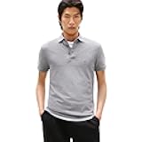 Men's Short Sleeve Polo Shirts in Slim Fit with Stretch and Organic Pique Cotton