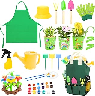 deAO Set di Attrezzi da Giardinaggio per Bambini, 