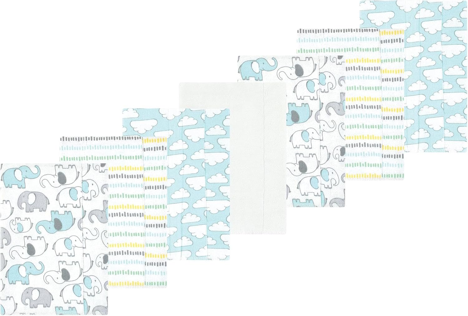 Luvable Friends Hudson Baby Flannel Burp Cloths 7pk, Forest Trail image 5