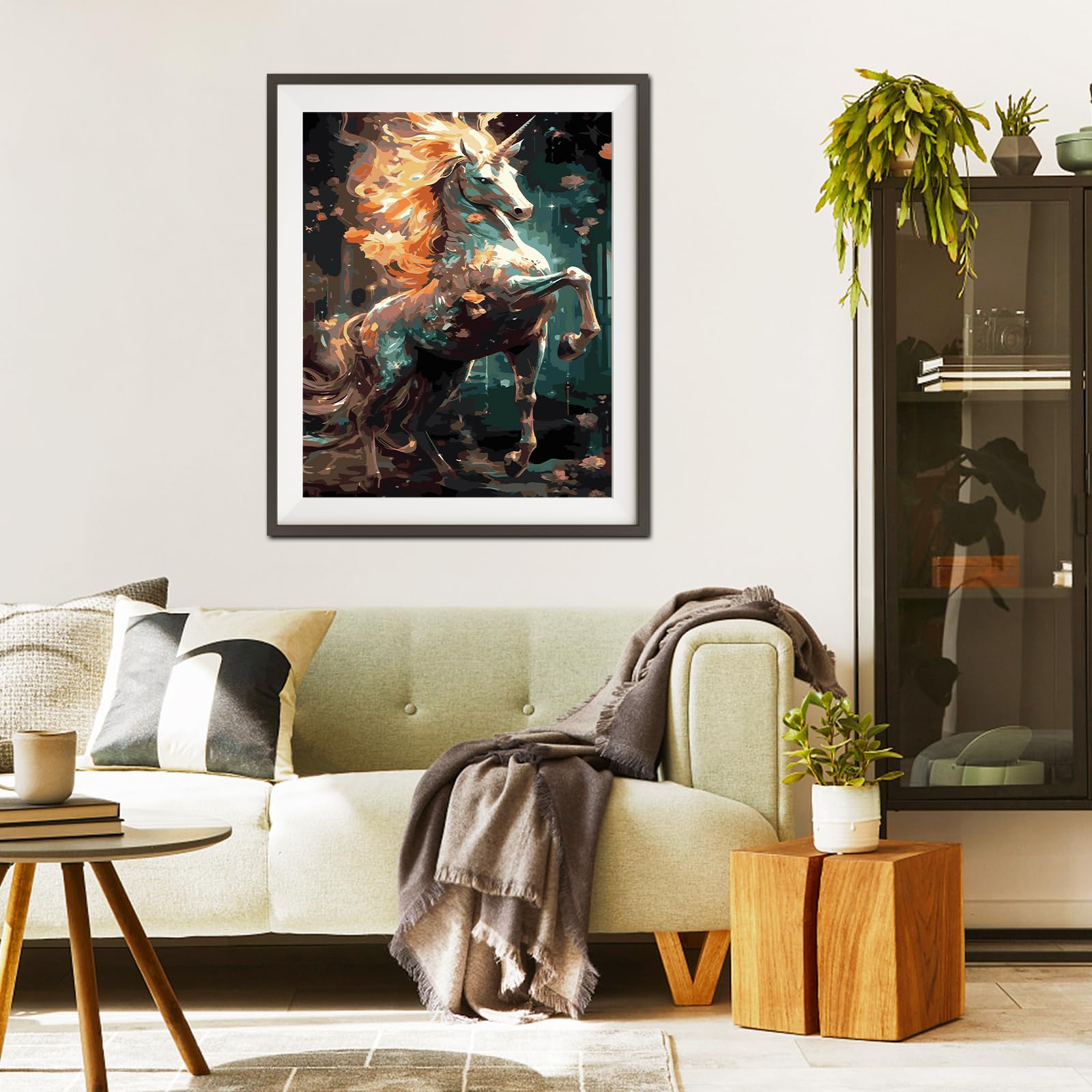 Kit Pittura Per Numeri QENSPE Adulti - Tela 40x50cm, Colori Acrilici, Pennelli, Ideale Decorazione - Foto 2