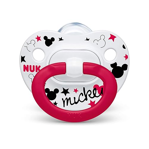Miniatura 6 de NUK Disney Mickey Mouse - Chupetes de ortodoncia de 0 a 6 meses paquete de 2 Mickey, Minnie
